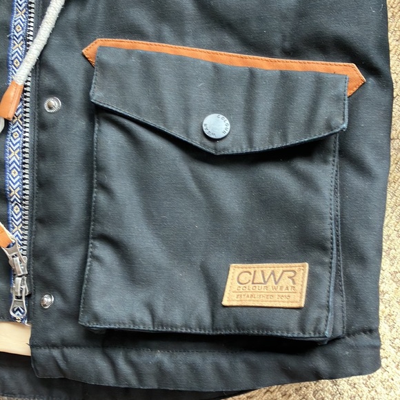 Canvas Hooded Parka Jacket in Black - Picture 2 of 10